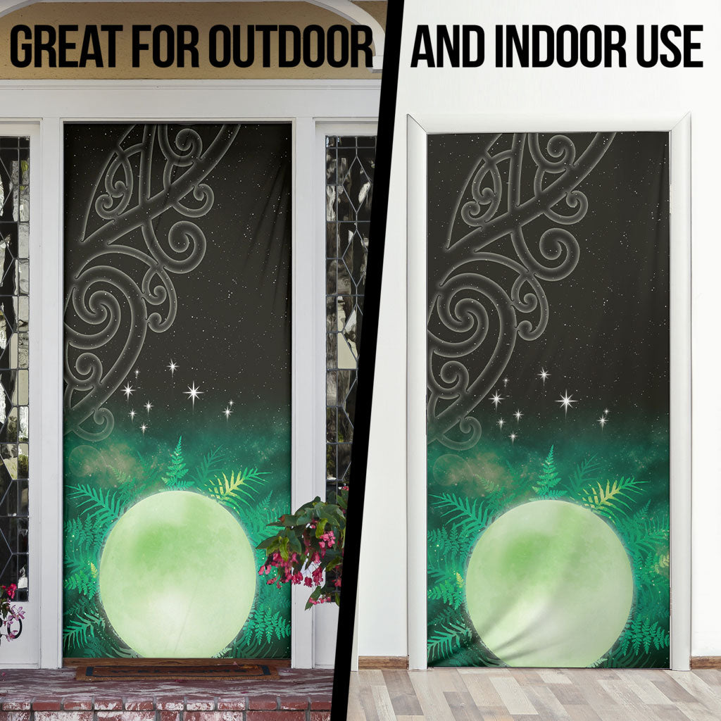 New Zealand Matariki Door Cover Pleiades Star Cluster Green Galaxy