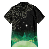 New Zealand Matariki Family Matching Mermaid Dress and Hawaiian Shirt Pleiades Star Cluster Green Galaxy LT05 - Polynesian Pride