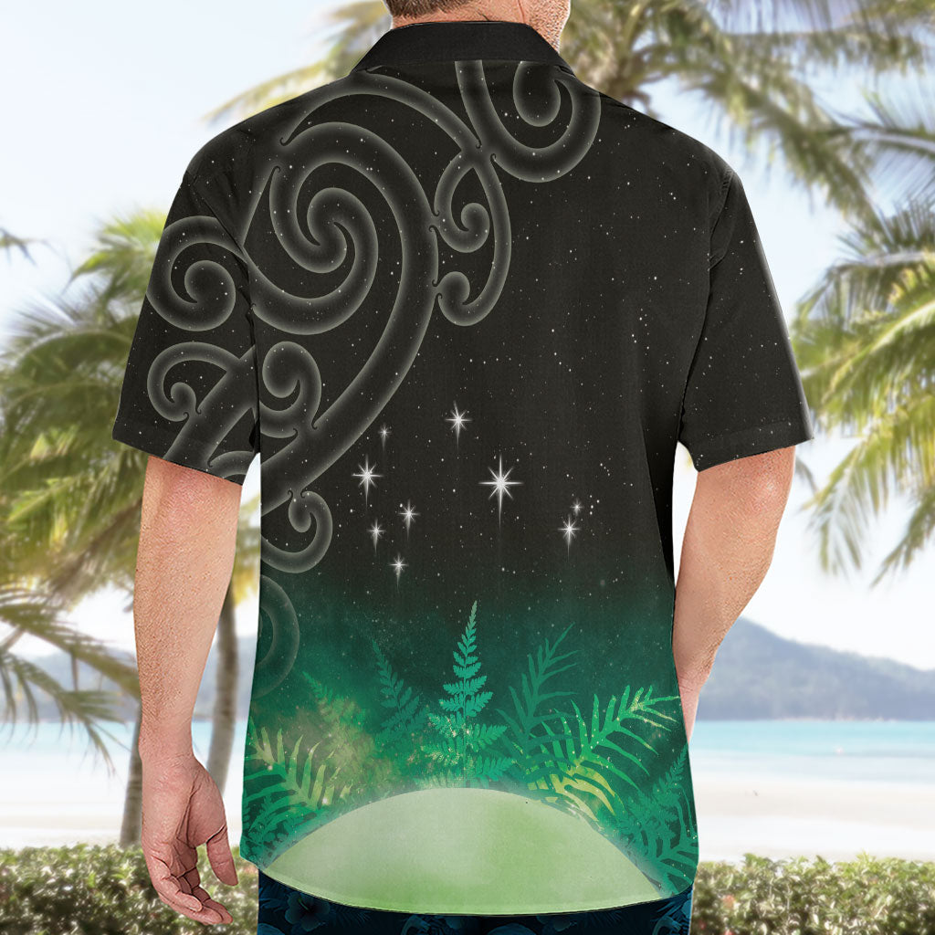 New Zealand Matariki Hawaiian Shirt Pleiades Star Cluster Green Galaxy