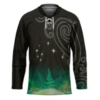 New Zealand Matariki Hockey Jersey Pleiades Star Cluster Green Galaxy LT05 Unisex Green - Polynesian Pride