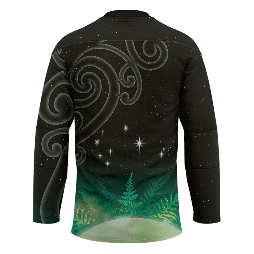 New Zealand Matariki Hockey Jersey Pleiades Star Cluster Green Galaxy LT05 - Polynesian Pride