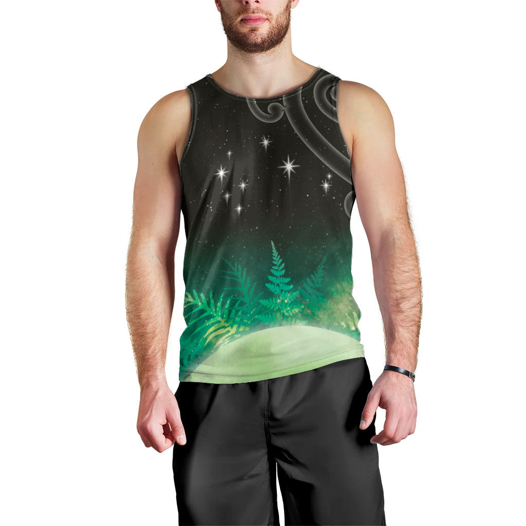 New Zealand Matariki Men Tank Top Pleiades Star Cluster Green Galaxy LT05 - Polynesian Pride