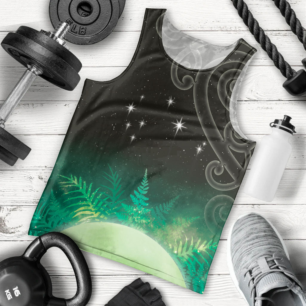 New Zealand Matariki Men Tank Top Pleiades Star Cluster Green Galaxy LT05 - Polynesian Pride