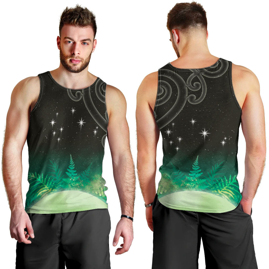 New Zealand Matariki Men Tank Top Pleiades Star Cluster Green Galaxy LT05 - Polynesian Pride
