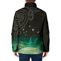 New Zealand Matariki Padded Jacket Pleiades Star Cluster Green Galaxy LT05 - Polynesian Pride