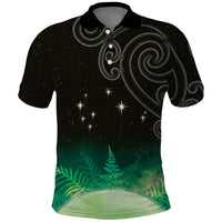 New Zealand Matariki Polo Shirt Pleiades Star Cluster Green Galaxy LT05 Green - Polynesian Pride