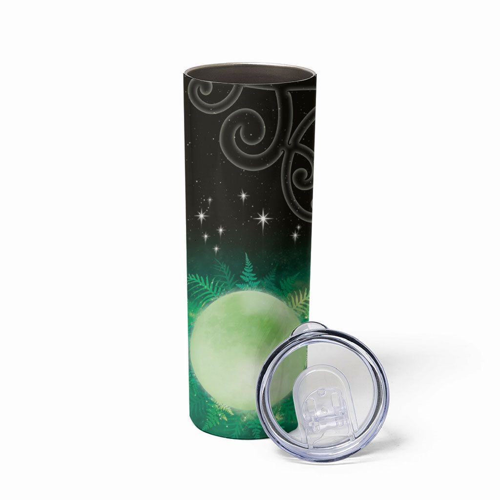New Zealand Matariki Skinny Tumbler Pleiades Star Cluster Green Galaxy