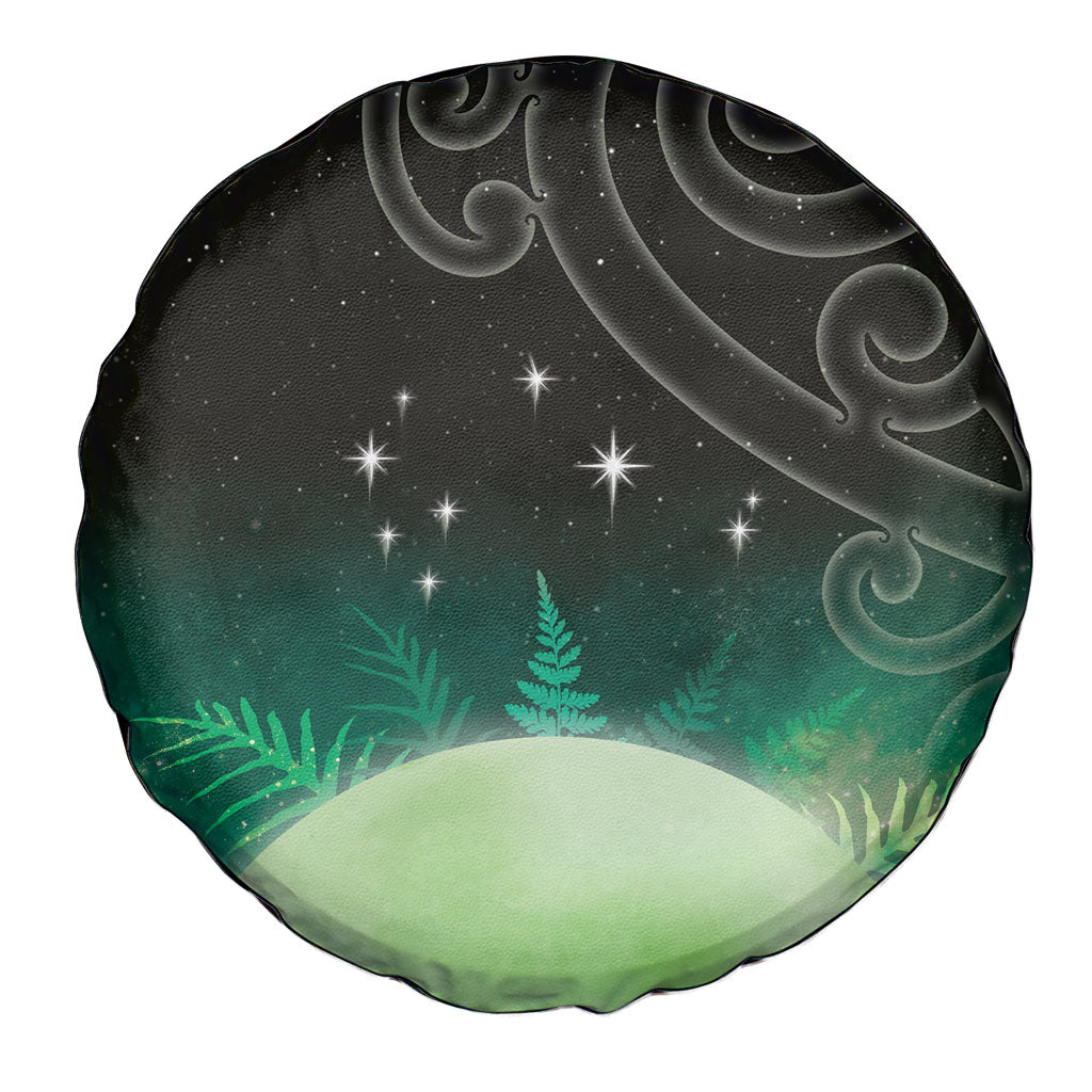 New Zealand Matariki Spare Tire Cover Pleiades Star Cluster Green Galaxy LT05 - Polynesian Pride