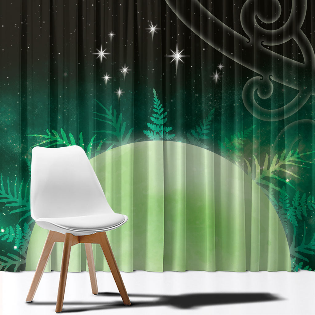 New Zealand Matariki Window Curtain Pleiades Star Cluster Green Galaxy