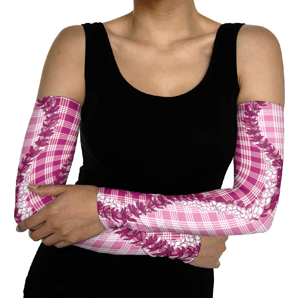 Pink Hawaii Palaka Arm Sleeves Hawaiian Honohono Lei LT05 - Polynesian Pride