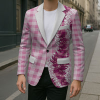 Pink Hawaii Palaka Blazer Hawaiian Honohono Lei