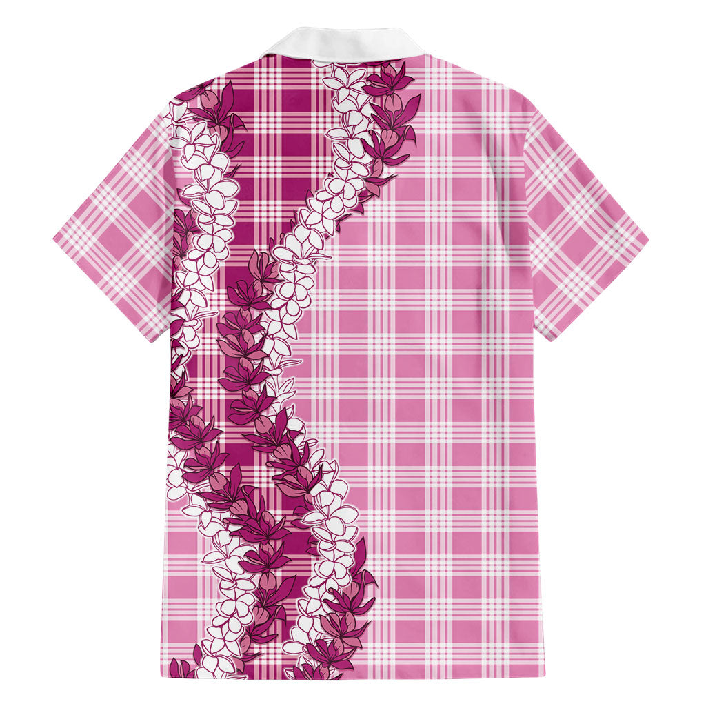 Pink Hawaii Palaka Family Matching Mermaid Dress and Hawaiian Shirt Hawaiian Honohono Lei LT05 - Polynesian Pride