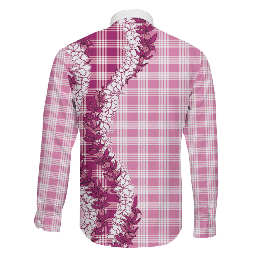 Pink Hawaii Palaka Family Matching Mermaid Dress and Hawaiian Shirt Hawaiian Honohono Lei LT05 - Polynesian Pride