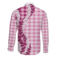 Pink Hawaii Palaka Family Matching Mermaid Dress and Hawaiian Shirt Hawaiian Honohono Lei LT05 - Polynesian Pride
