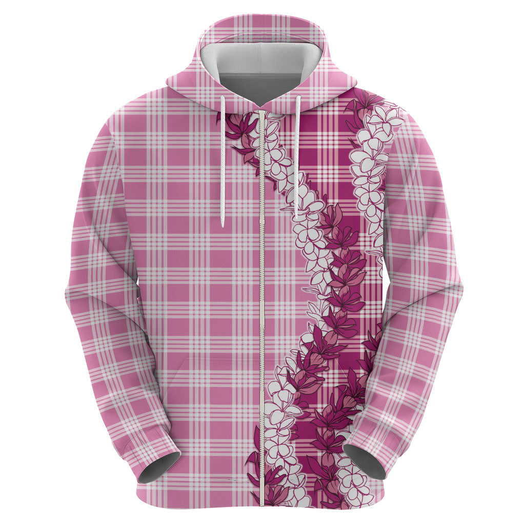 Pink Hawaii Palaka Hoodie Hawaiian Honohono Lei