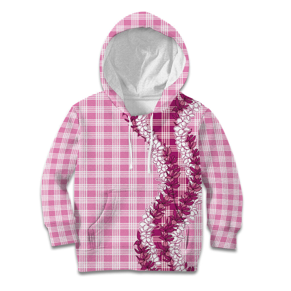 Pink Hawaii Palaka Kid Hoodie Hawaiian Honohono Lei