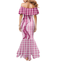 Pink Hawaii Palaka Mermaid Dress Hawaiian Honohono Lei LT05 - Polynesian Pride