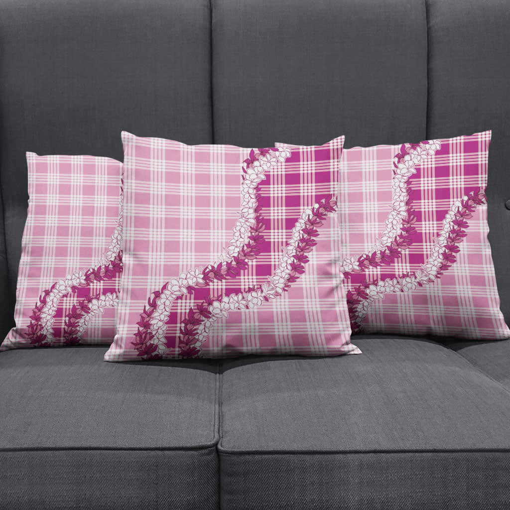 Pink Hawaii Palaka Pillow Cover Hawaiian Honohono Lei