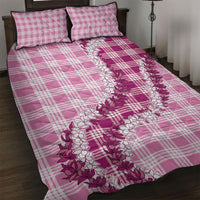 Pink Hawaii Palaka Quilt Bed Set Hawaiian Honohono Lei LT05 Pink - Polynesian Pride