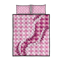 Pink Hawaii Palaka Quilt Bed Set Hawaiian Honohono Lei LT05 - Polynesian Pride