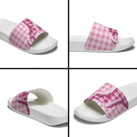 Pink Hawaii Palaka Slide Sandals Hawaiian Honohono Lei