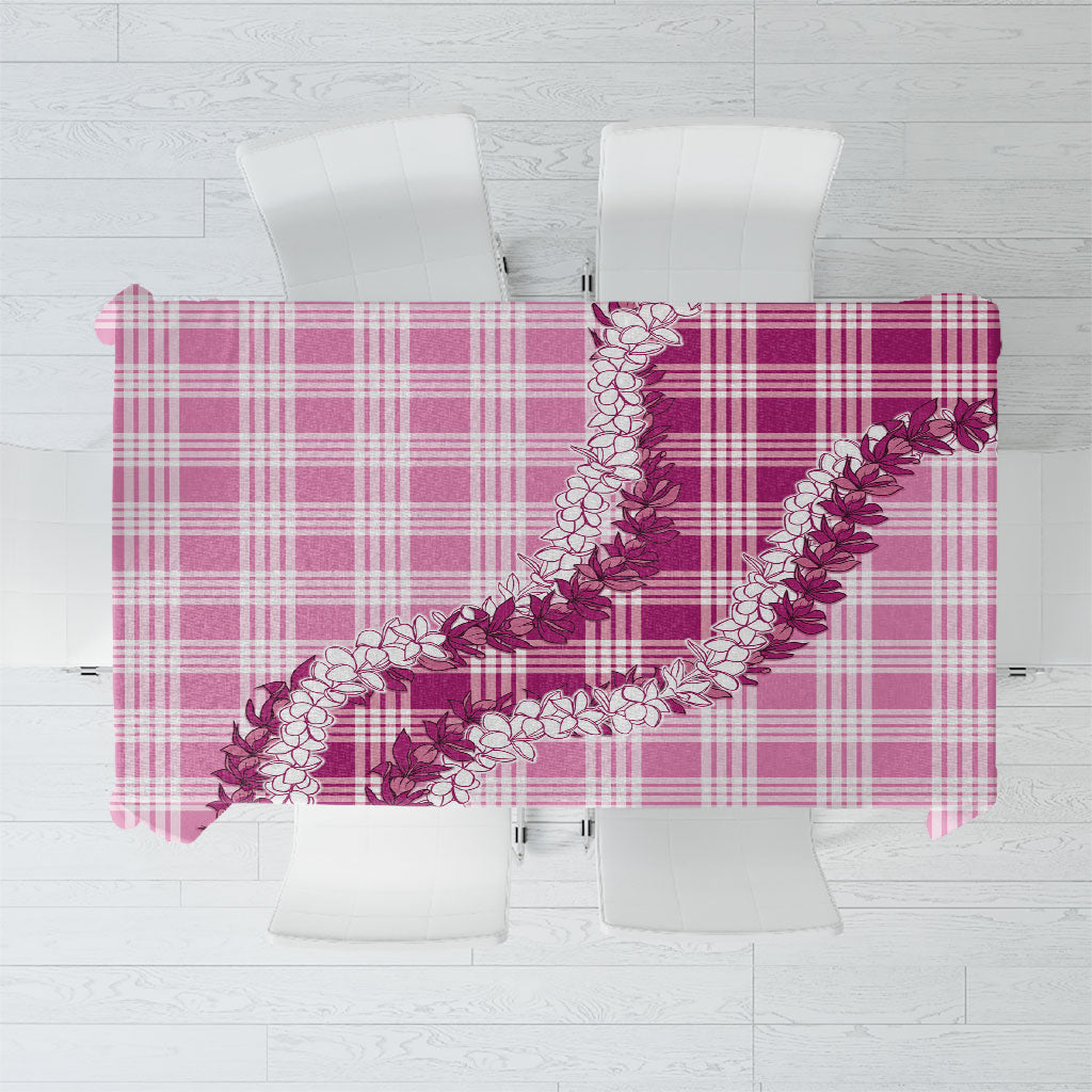 Pink Hawaii Palaka Tablecloth Hawaiian Honohono Lei