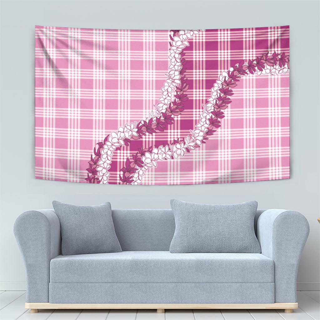 Pink Hawaii Palaka Tapestry Hawaiian Honohono Lei