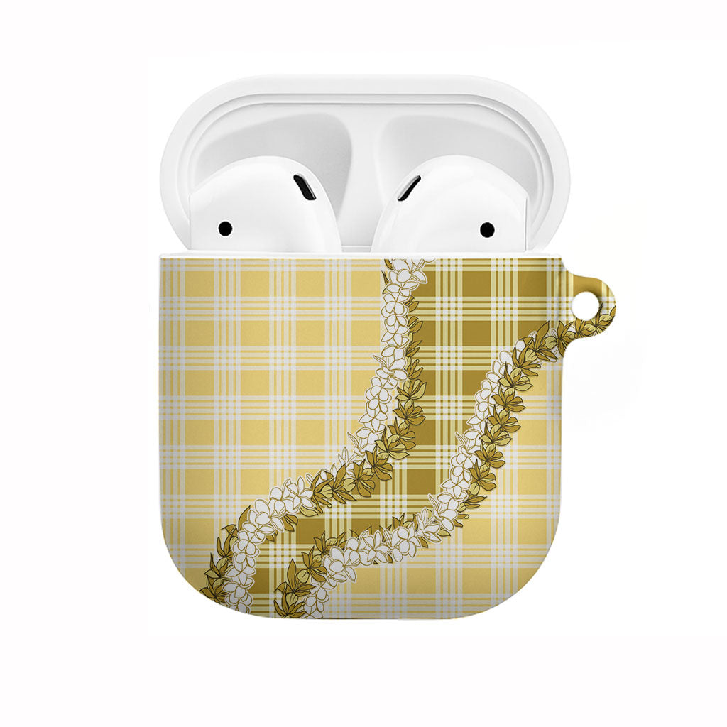 Yellow Hawaii Palaka AirPods Case Hawaiian Honohono Lei LT05 Yellow - Polynesian Pride