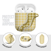 Yellow Hawaii Palaka AirPods Case Hawaiian Honohono Lei LT05 - Polynesian Pride