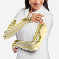Yellow Hawaii Palaka Arm Sleeves Hawaiian Honohono Lei