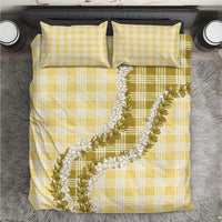 Yellow Hawaii Palaka Bedding Set Hawaiian Honohono Lei