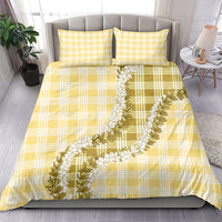 Yellow Hawaii Palaka Bedding Set Hawaiian Honohono Lei