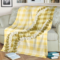 Yellow Hawaii Palaka Blanket Hawaiian Honohono Lei