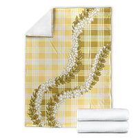 Yellow Hawaii Palaka Blanket Hawaiian Honohono Lei