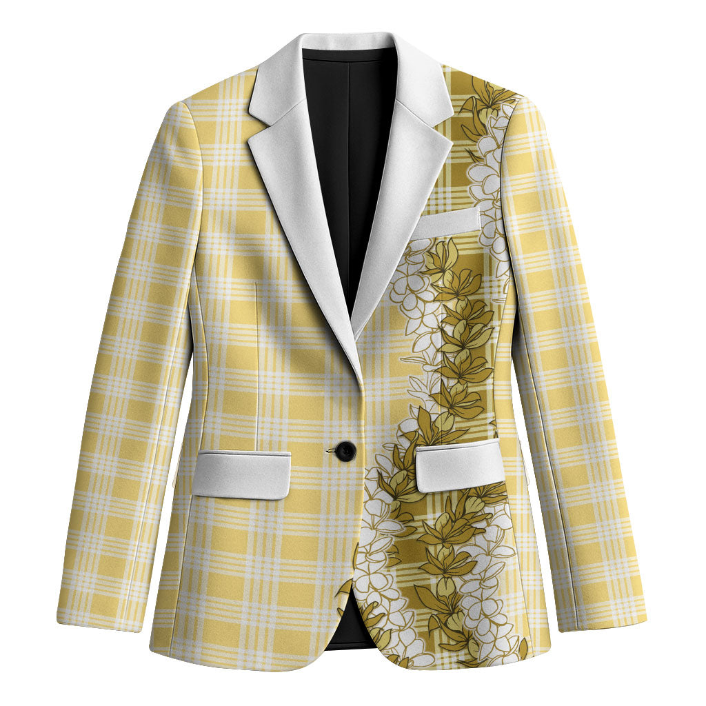 Yellow Hawaii Palaka Blazer Hawaiian Honohono Lei