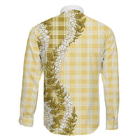 Yellow Hawaii Palaka Family Matching Mermaid Dress and Hawaiian Shirt Hawaiian Honohono Lei