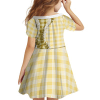 Yellow Hawaii Palaka Family Matching Tank Maxi Dress and Hawaiian Shirt Hawaiian Honohono Lei LT05 - Polynesian Pride