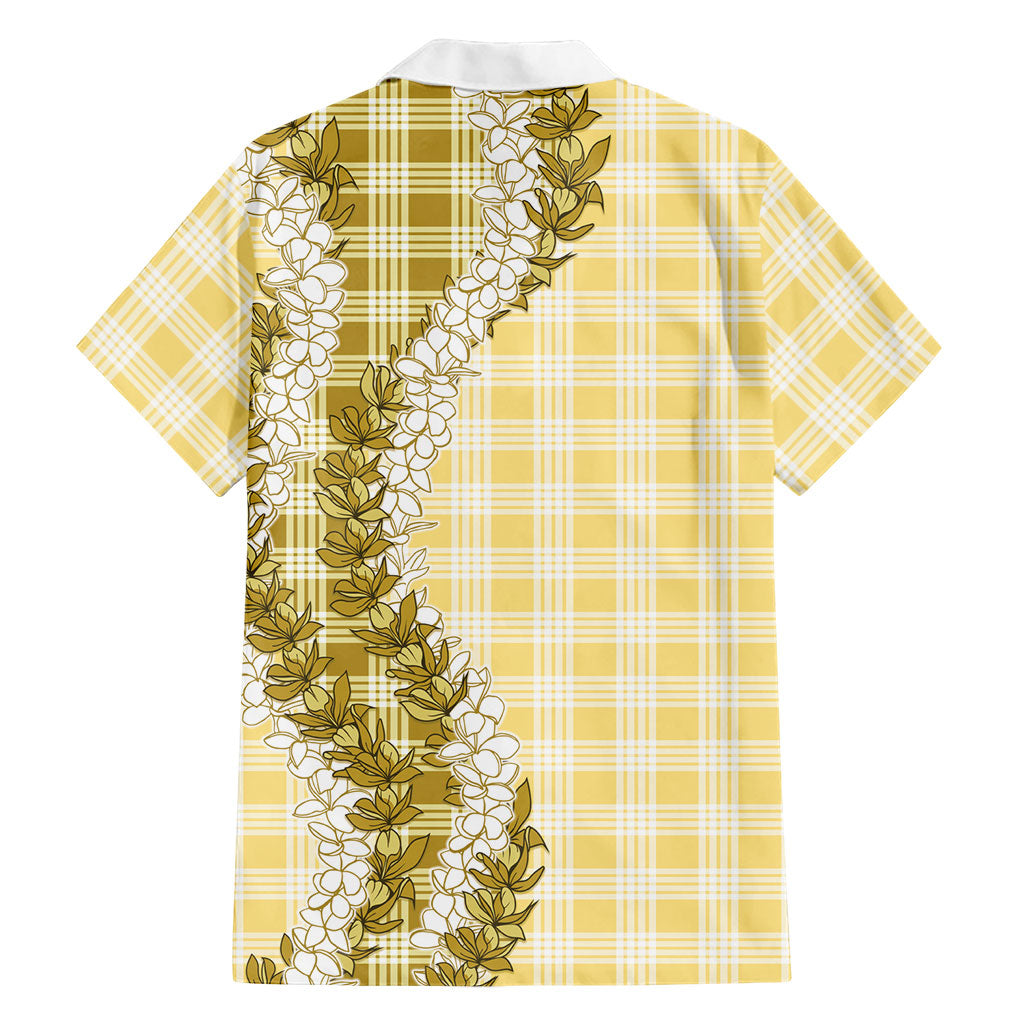 Yellow Hawaii Palaka Family Matching Tank Maxi Dress and Hawaiian Shirt Hawaiian Honohono Lei LT05 - Polynesian Pride