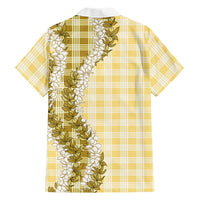 Yellow Hawaii Palaka Family Matching Tank Maxi Dress and Hawaiian Shirt Hawaiian Honohono Lei LT05 - Polynesian Pride