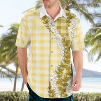 Yellow Hawaii Palaka Hawaiian Shirt Hawaiian Honohono Lei
