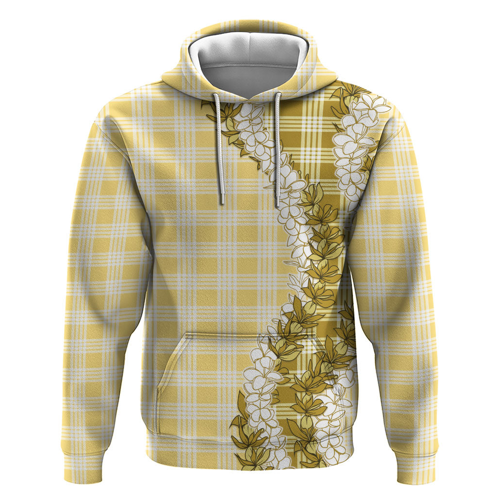 Yellow Hawaii Palaka Hoodie Hawaiian Honohono Lei