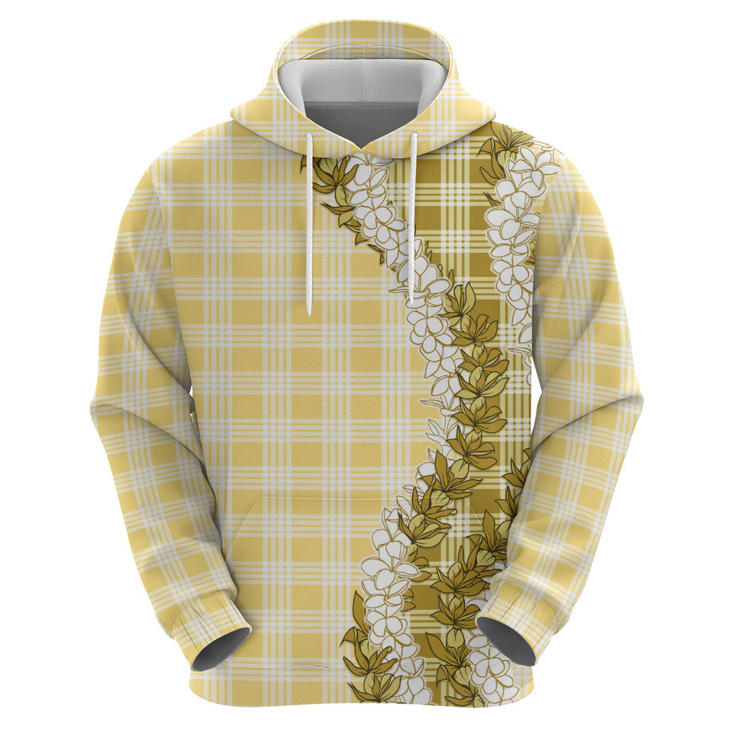 Yellow Hawaii Palaka Hoodie Hawaiian Honohono Lei
