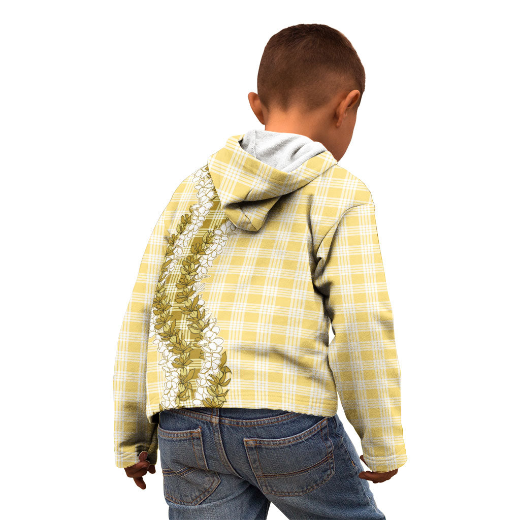 Yellow Hawaii Palaka Kid Hoodie Hawaiian Honohono Lei