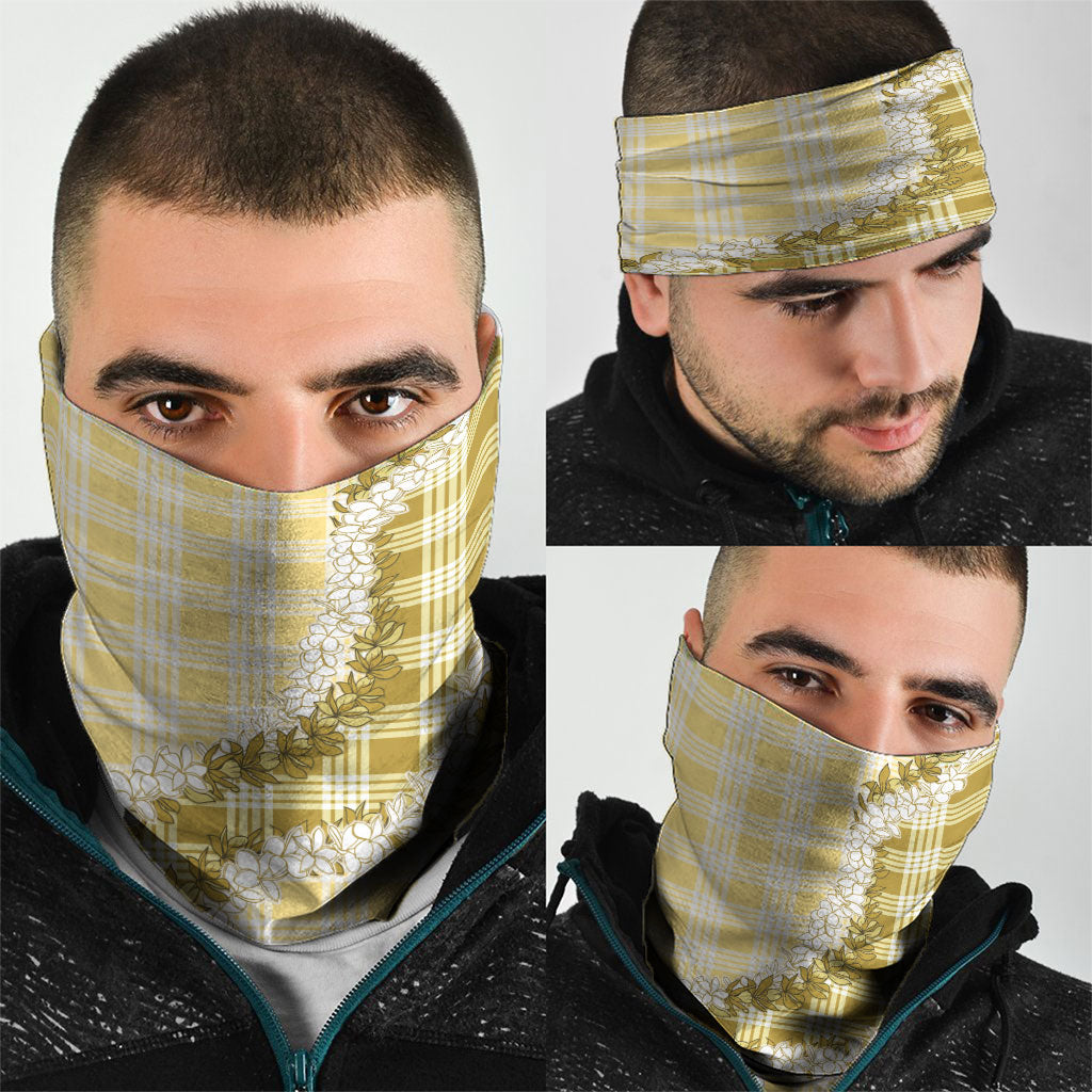 Yellow Hawaii Palaka Neck Gaiter Hawaiian Honohono Lei LT05 - Polynesian Pride