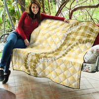 Yellow Hawaii Palaka Quilt Hawaiian Honohono Lei
