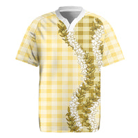 Yellow Hawaii Palaka Rugby Jersey Hawaiian Honohono Lei