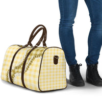 Yellow Hawaii Palaka Travel Bag Hawaiian Honohono Lei