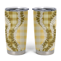 Yellow Hawaii Palaka Tumbler Cup Hawaiian Honohono Lei