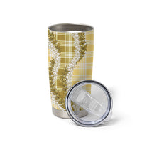 Yellow Hawaii Palaka Tumbler Cup Hawaiian Honohono Lei