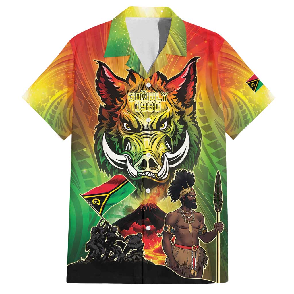 Vanuatu July 30th 1980 Family Matching Off Shoulder Maxi Dress and Hawaiian Shirt Happy Independence Day - Polynesian Pride